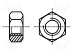 Гайка B2.5/BN109 Гайка; шестостенна; M2,5; стомана; Покритие: цинк; H:2mm; 5mm
